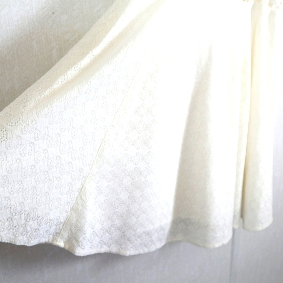 FREE PEOPLE beige cream daisy cut out sleeveless lined floral lace dress - Picture 7 of 13